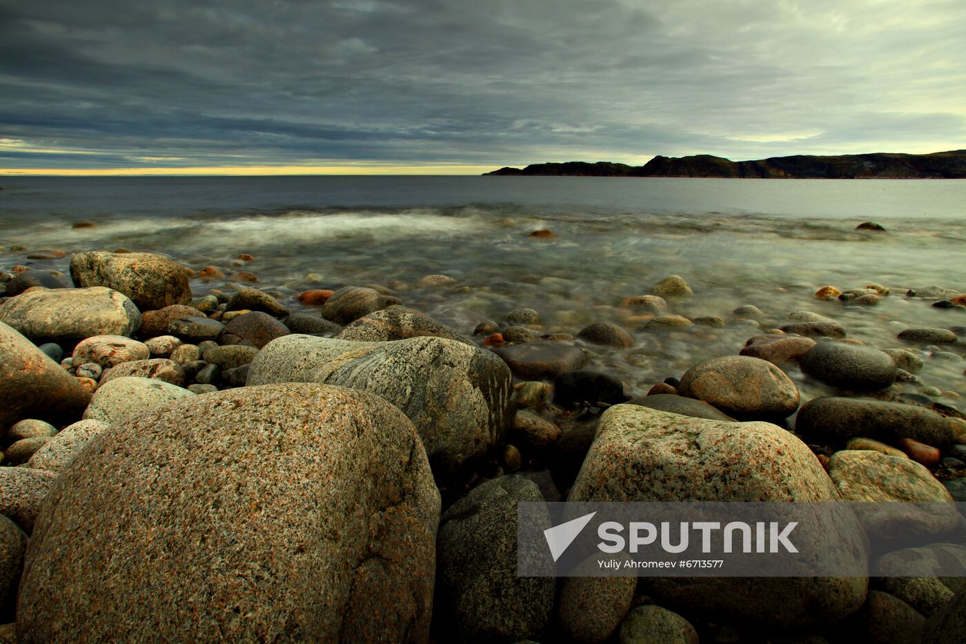 Barents Sea shore in Teriberka