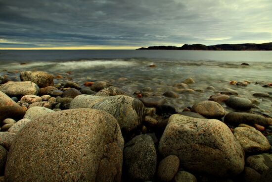 Barents Sea shore in Teriberka