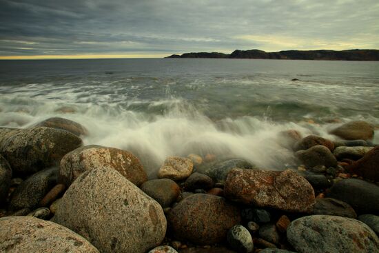 Barents Sea shore in Teriberka