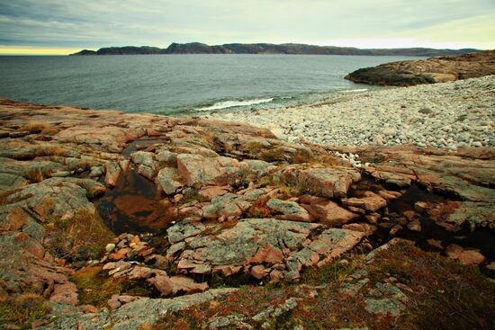 Barents Sea shore in Teriberka