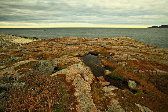 Barents Sea shore in Teriberka
