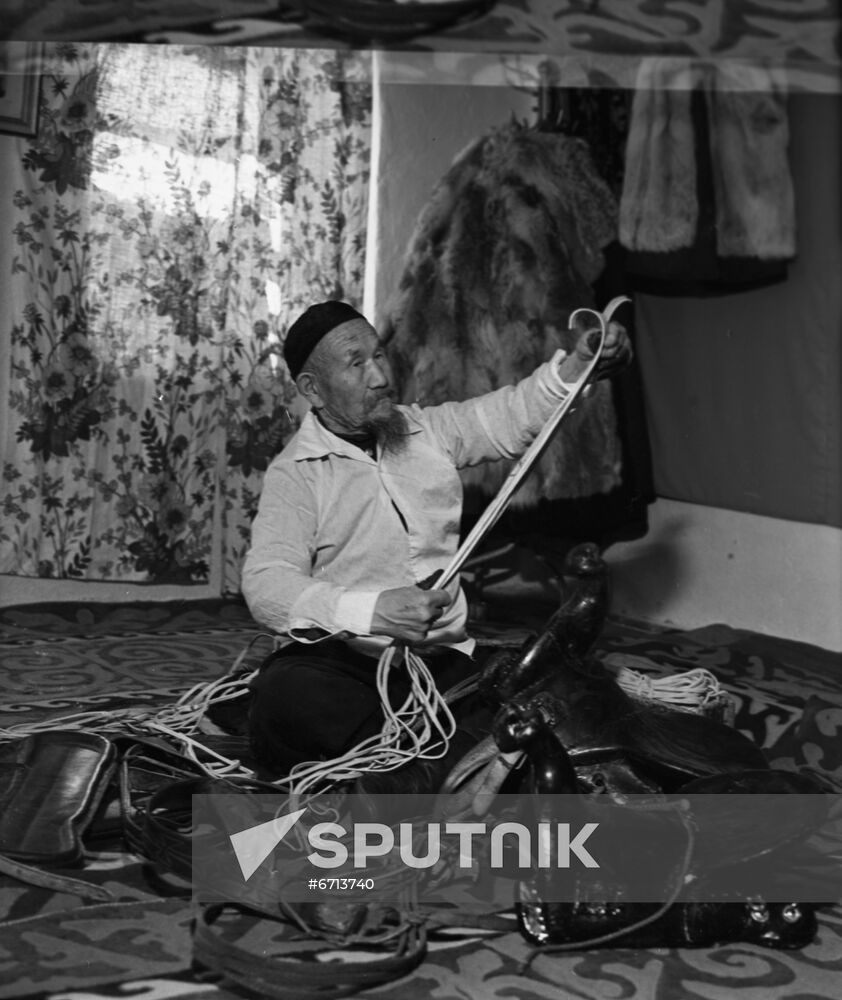 Resident of Kyopyuryo-Bazar village in Kyrgyzstan