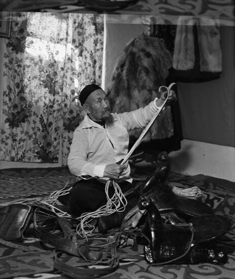 Resident of Kyopyuryo-Bazar village in Kyrgyzstan
