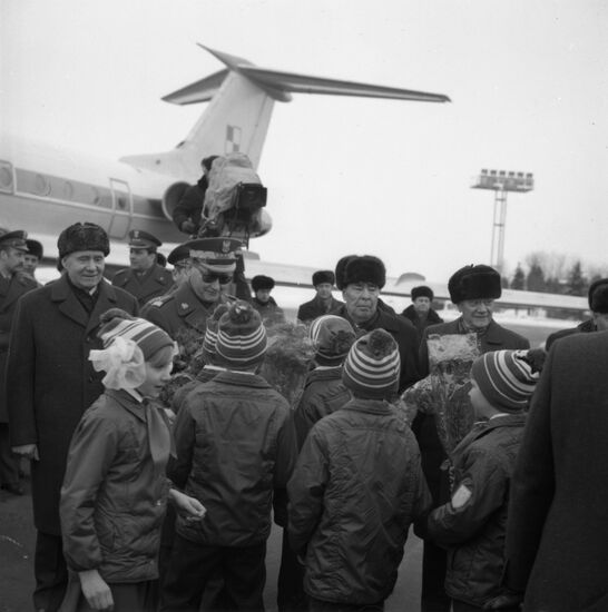 Polsh Prime Minister Wojciech Jaruzelski visits USSR