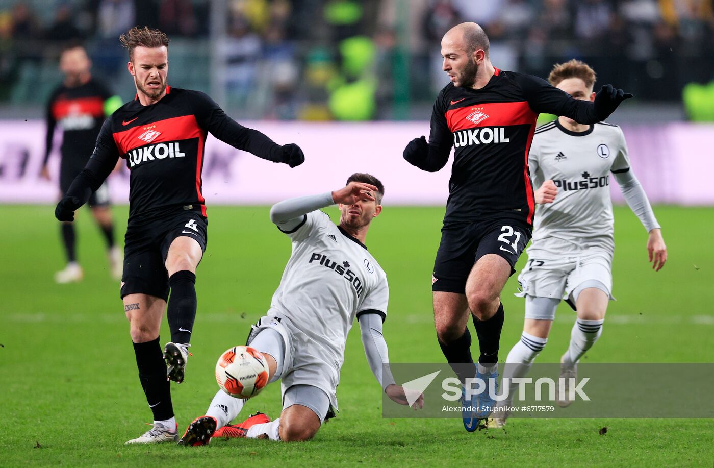 Poland Soccer Europa League Legia - Spartak