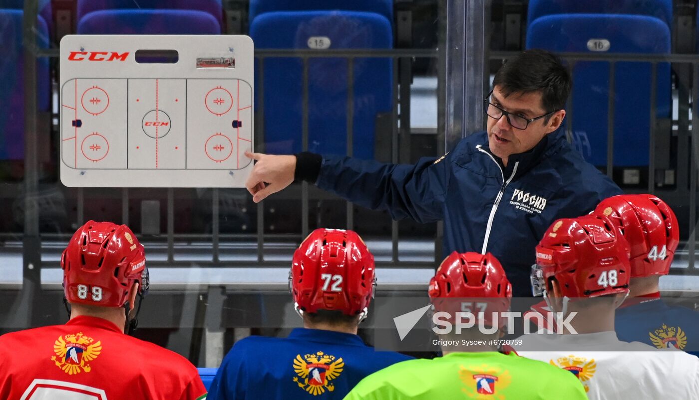Russia Ice Hockey Euro Tour Training