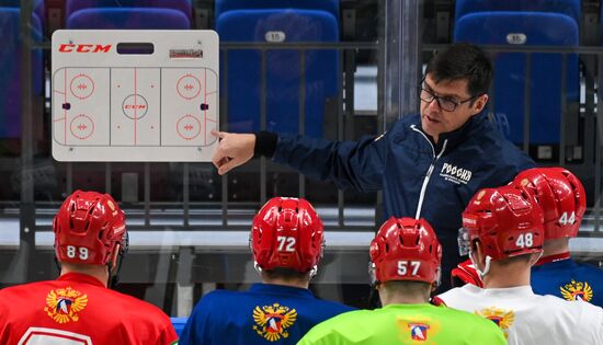 Russia Ice Hockey Euro Tour Training