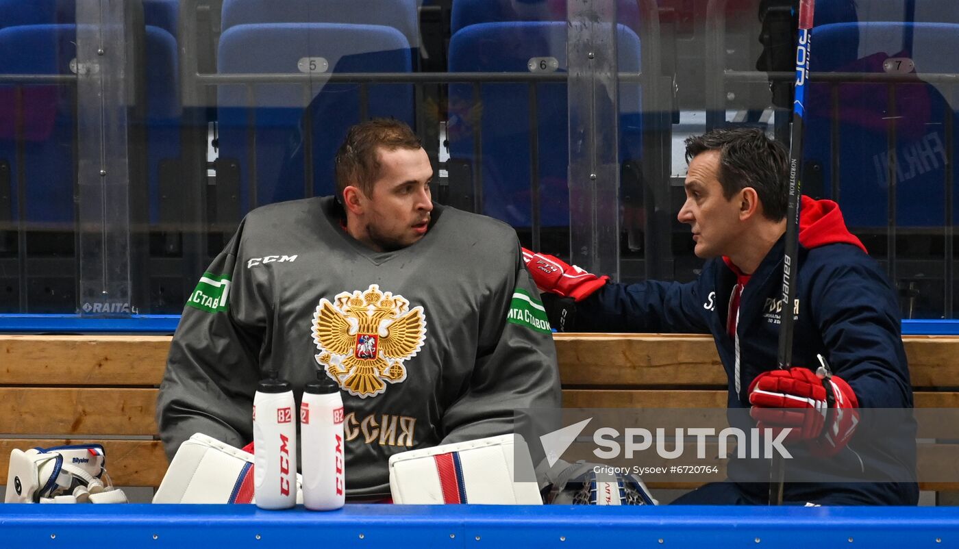 Russia Ice Hockey Euro Tour Training