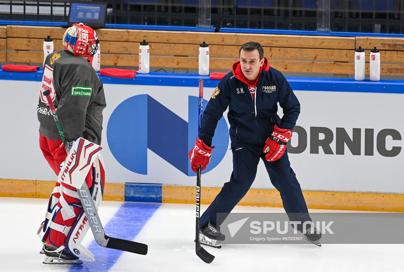 Russia Ice Hockey Euro Tour Training