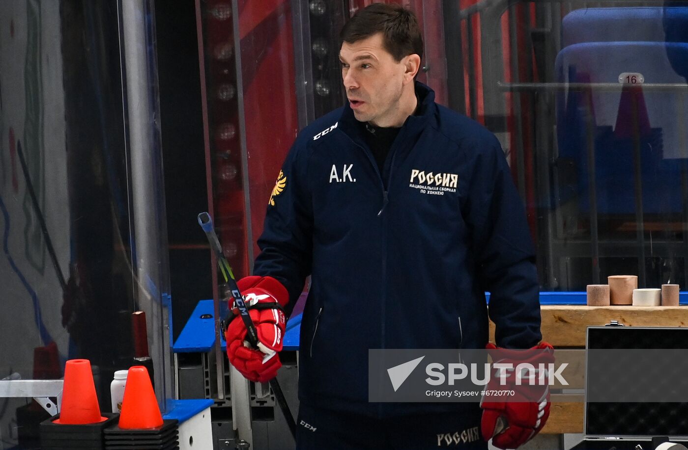 Russia Ice Hockey Euro Tour Training