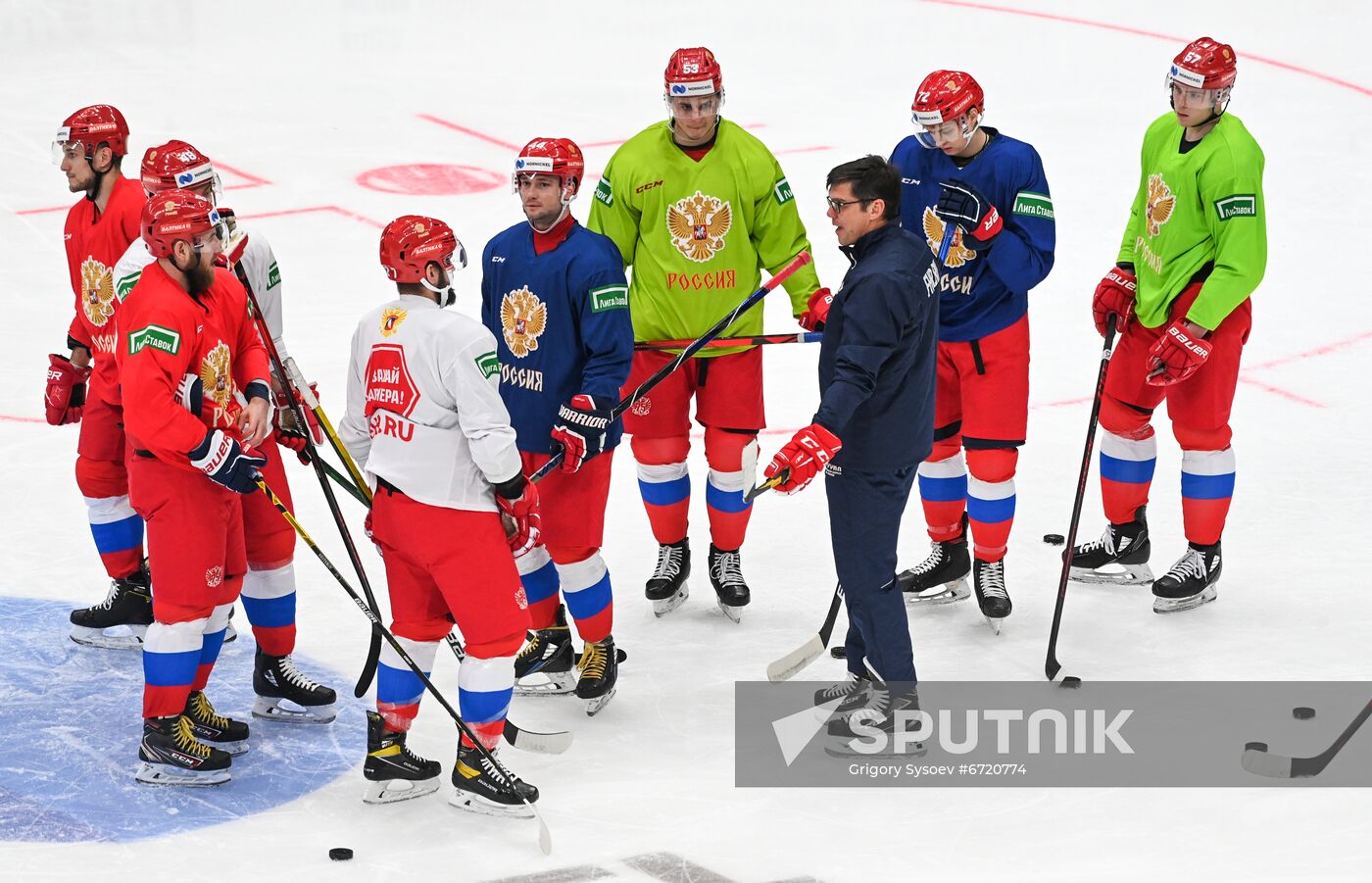 Russia Ice Hockey Euro Tour Training