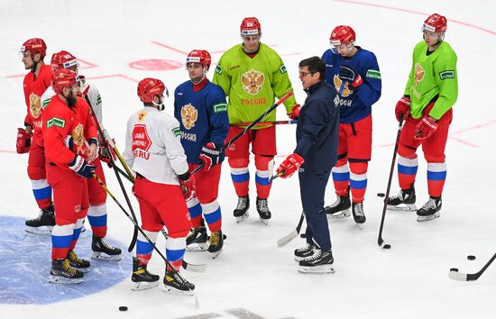 Russia Ice Hockey Euro Tour Training