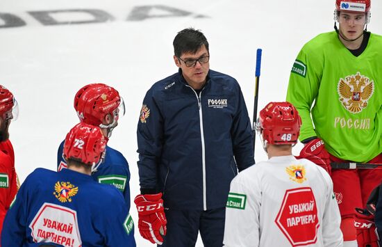 Russia Ice Hockey Euro Tour Training