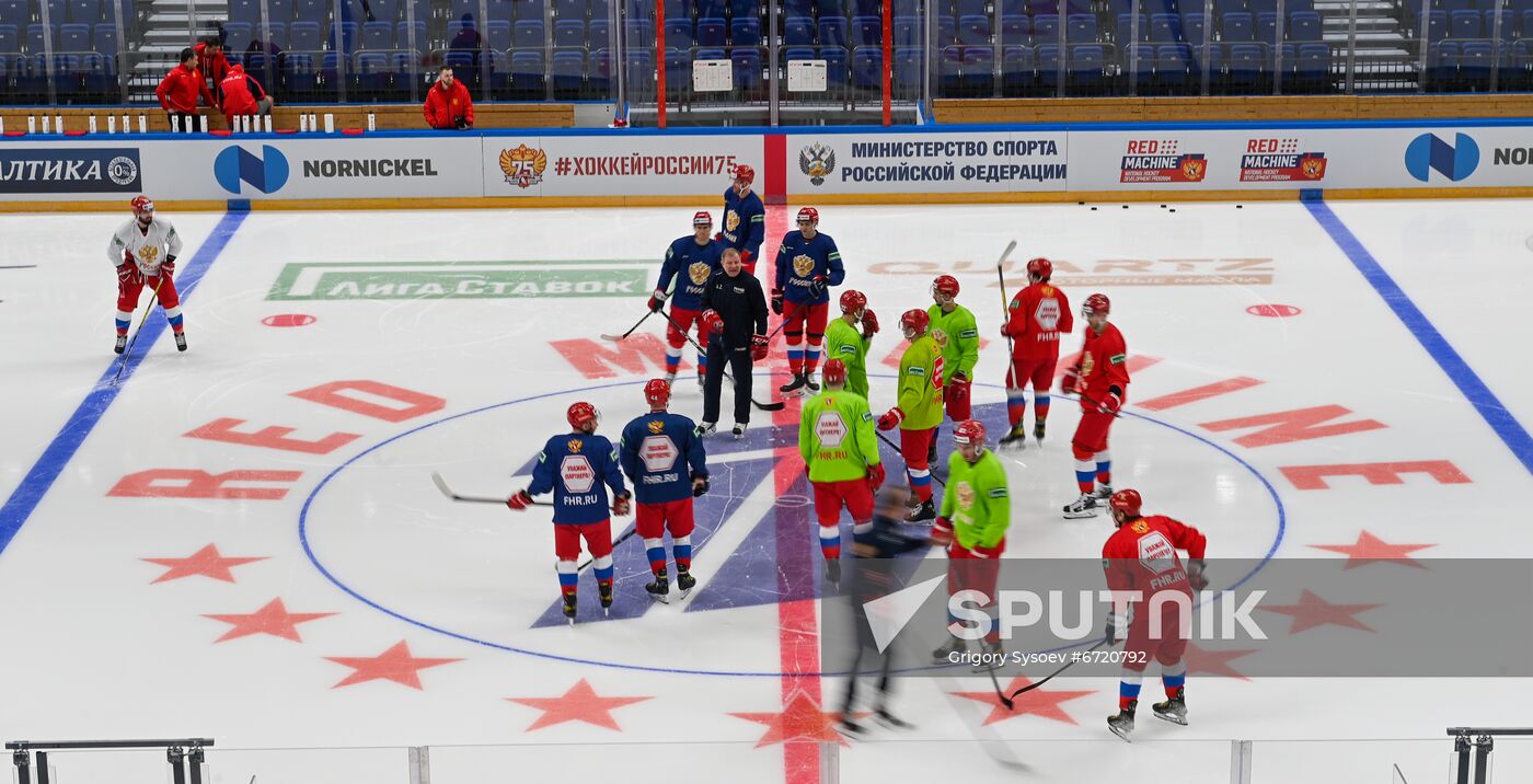 Russia Ice Hockey Euro Tour Training