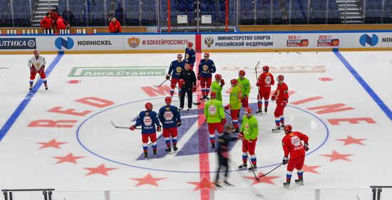 Russia Ice Hockey Euro Tour Training
