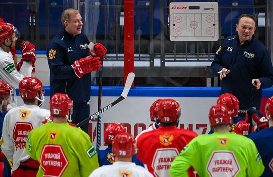 Russia Ice Hockey Euro Tour Training