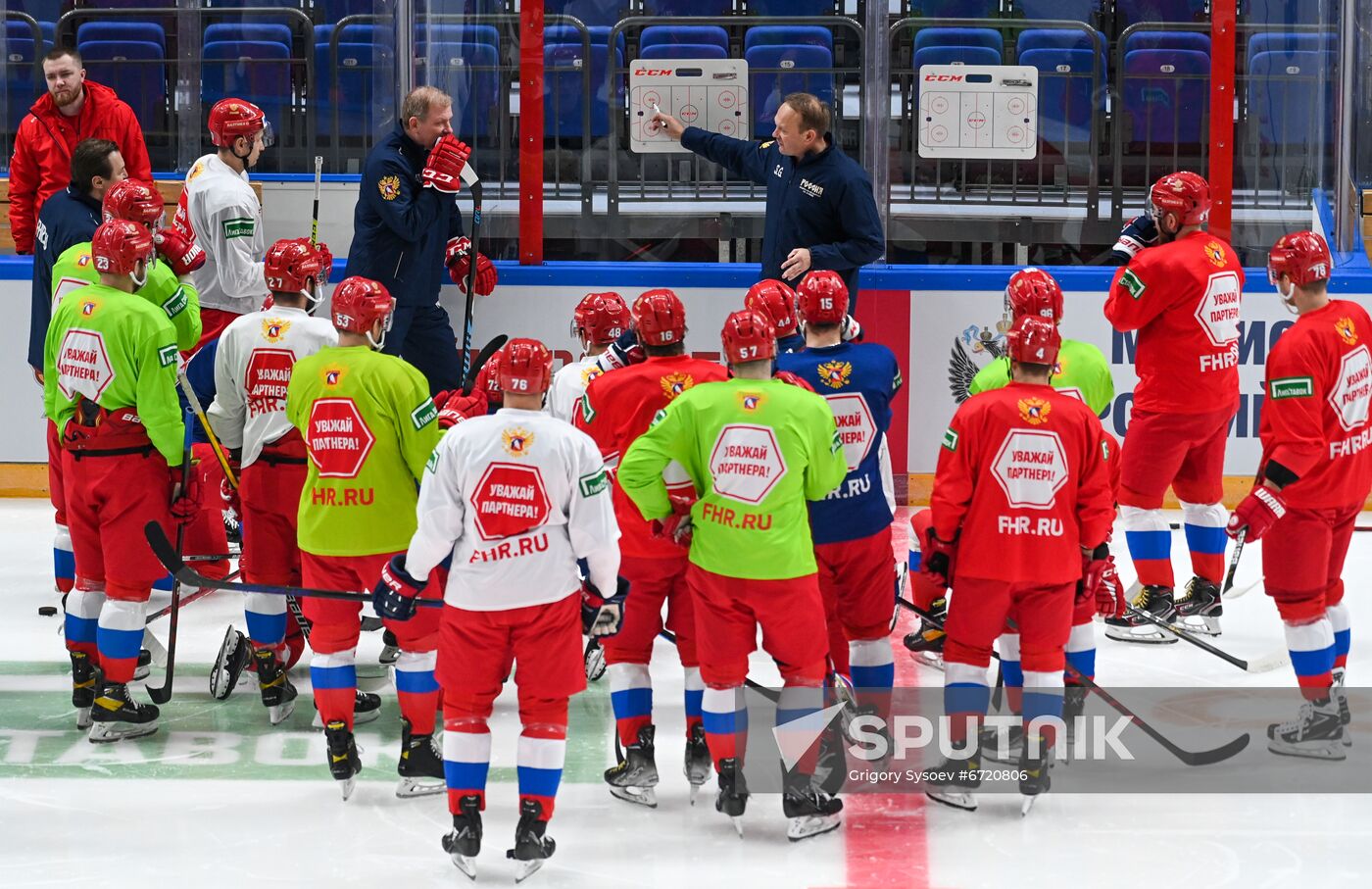 Russia Ice Hockey Euro Tour Training