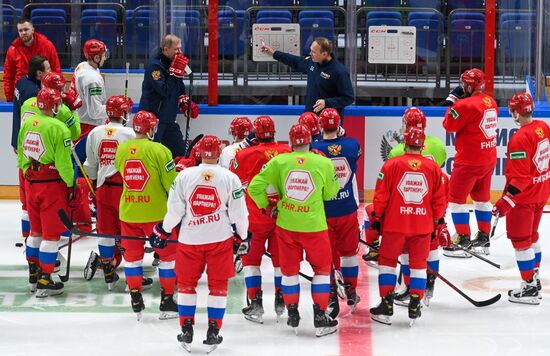 Russia Ice Hockey Euro Tour Training