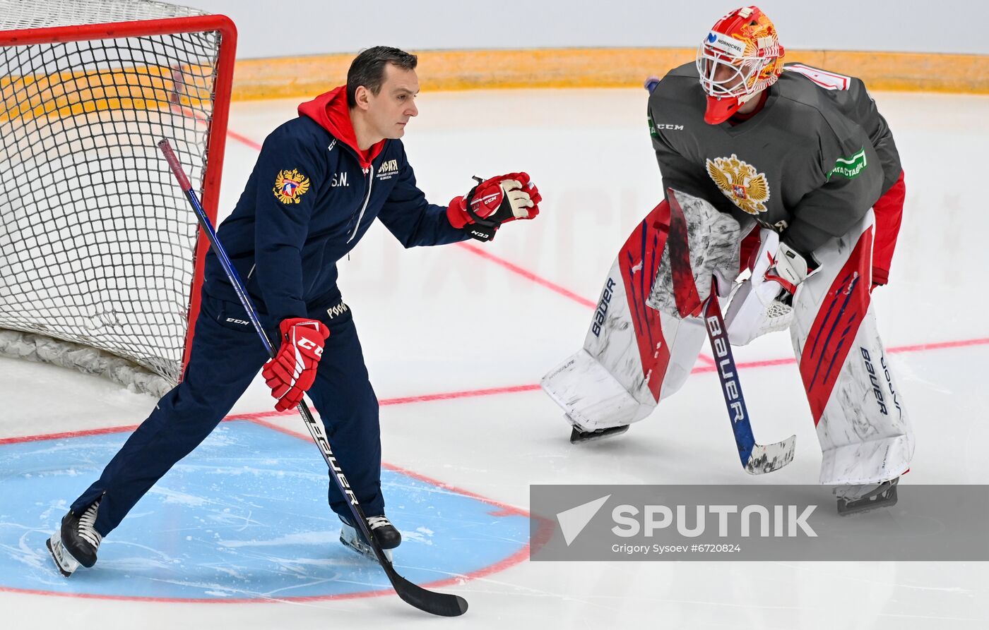 Russia Ice Hockey Euro Tour Training