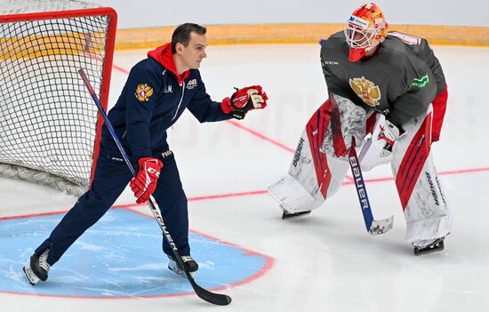 Russia Ice Hockey Euro Tour Training