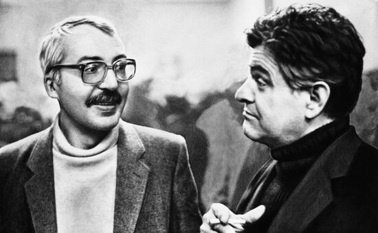 Soviet writers Andrei Bitov and Fazil Iskander