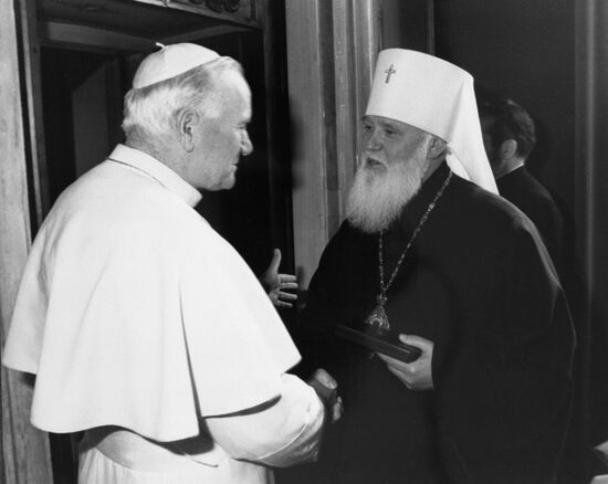 Metropolitan Philaret of Kiev and Galicia and Pope John Paul II