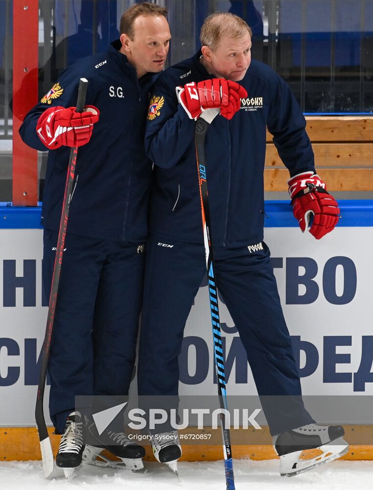 Russia Ice Hockey Euro Tour Training