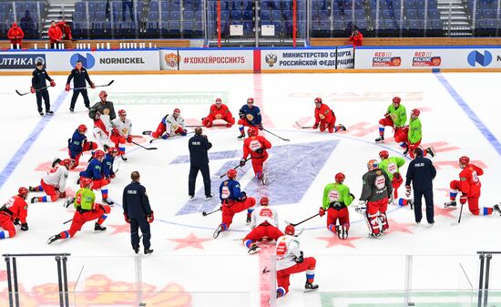 Russia Ice Hockey Euro Tour Training