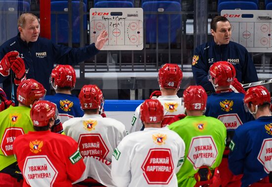 Russia Ice Hockey Euro Tour Training