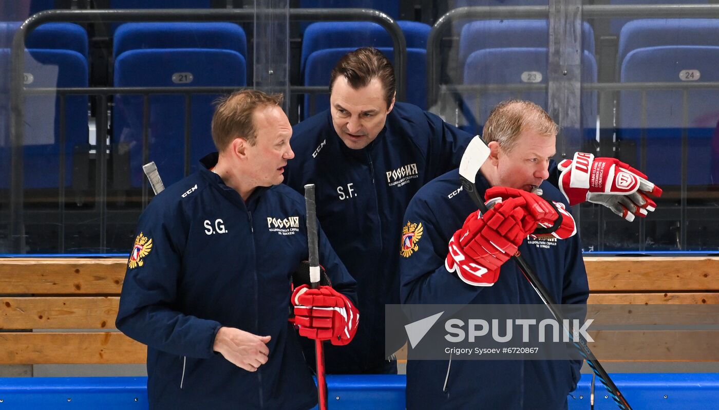 Russia Ice Hockey Euro Tour Training