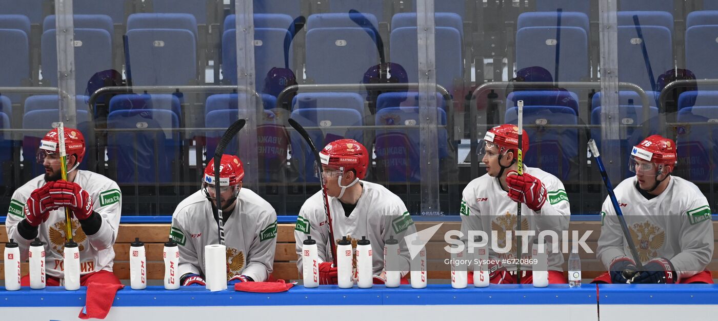 Russia Ice Hockey Euro Tour Training