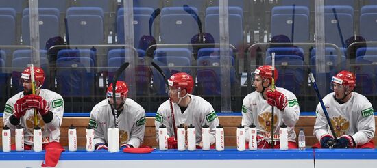 Russia Ice Hockey Euro Tour Training