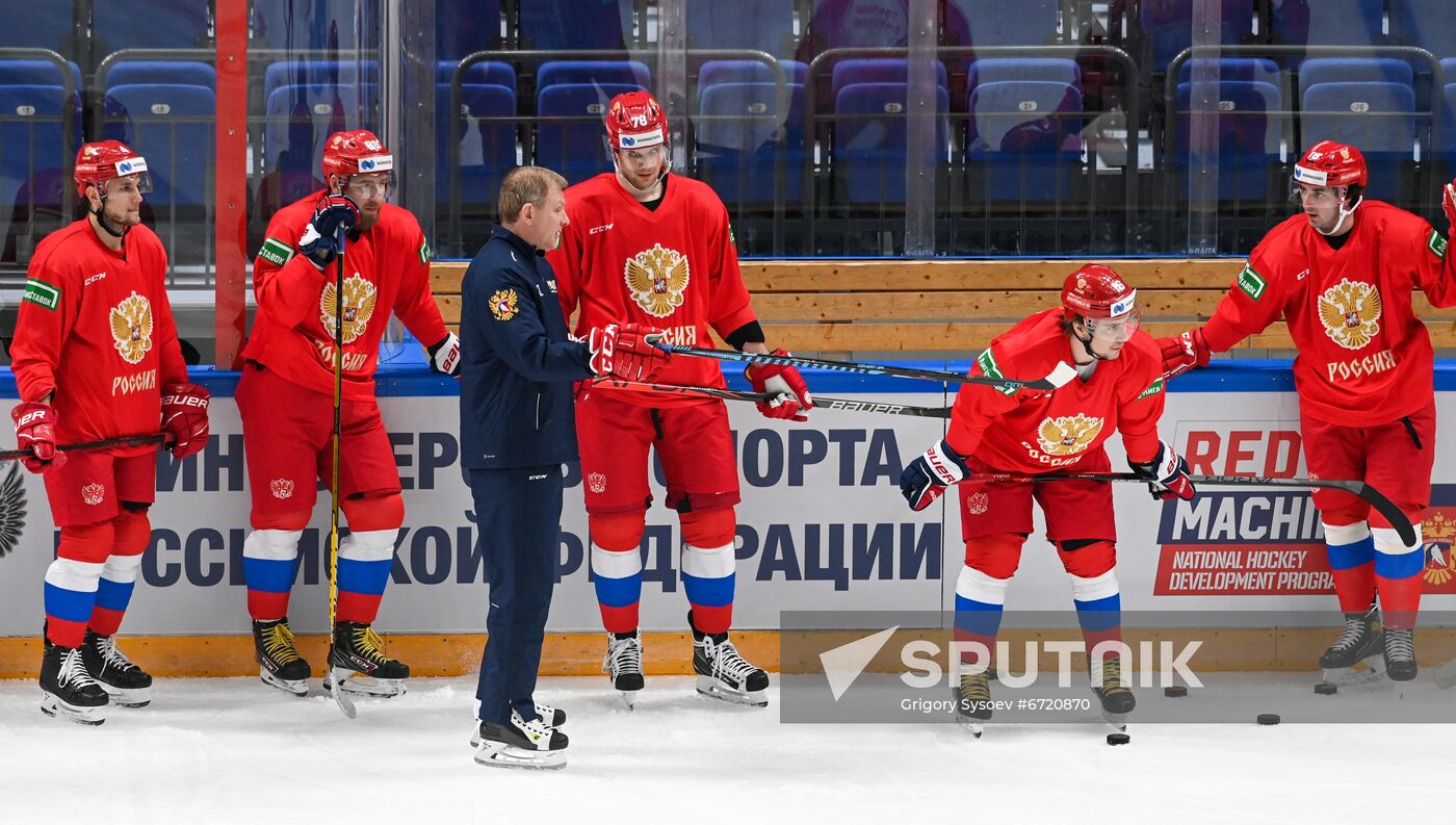 Russia Ice Hockey Euro Tour Training