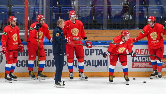 Russia Ice Hockey Euro Tour Training