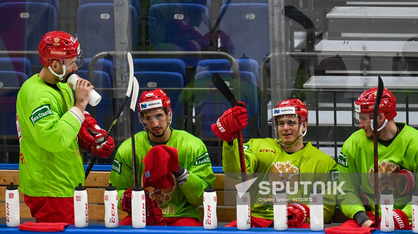 Russia Ice Hockey Euro Tour Training