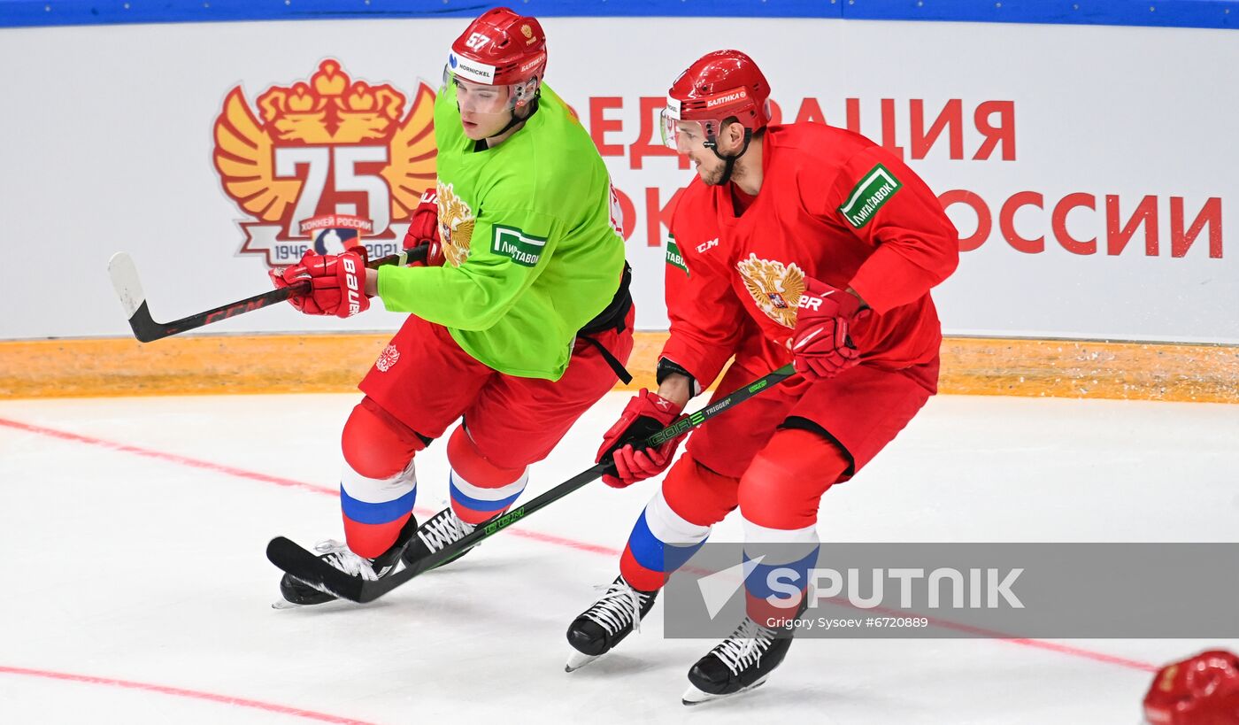 Russia Ice Hockey Euro Tour Training