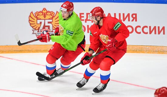 Russia Ice Hockey Euro Tour Training