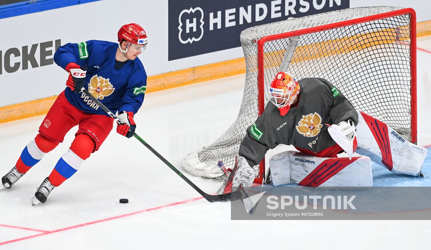 Russia Ice Hockey Euro Tour Training