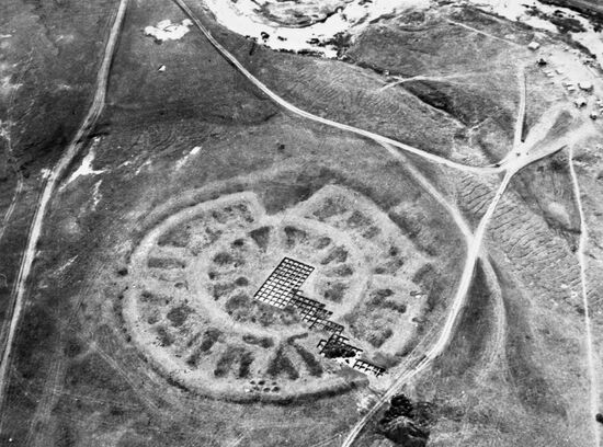 Arkaim ancient settlement in South Ural area