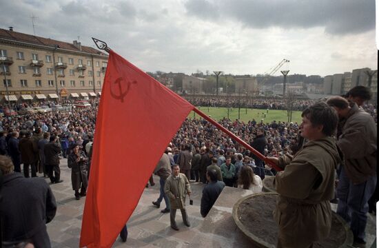 Rally against Sajudis public and political movement