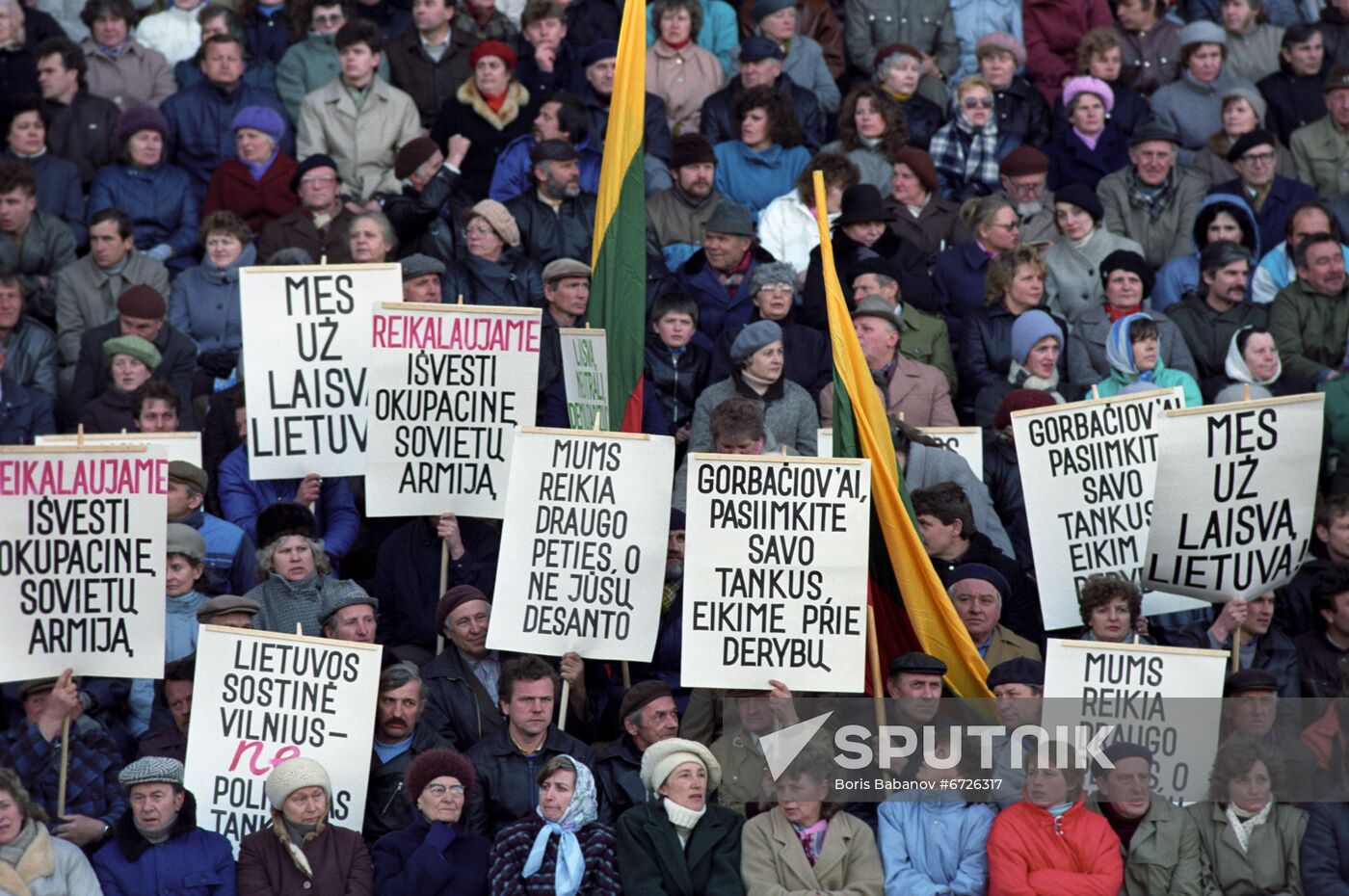 Rally of supporters of Lithuania's independence and secession from USSR