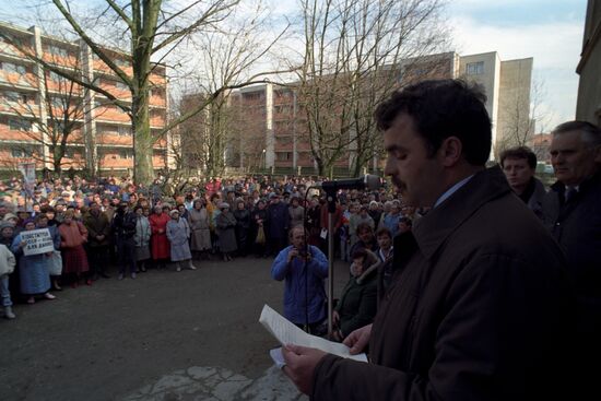 Rally of Litrybprom workers in Klaipeda