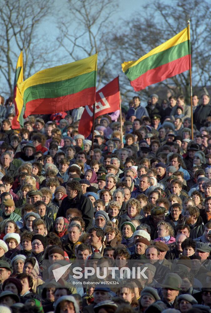 Rally of supporters of Lithuania's independence and secession from USSR
