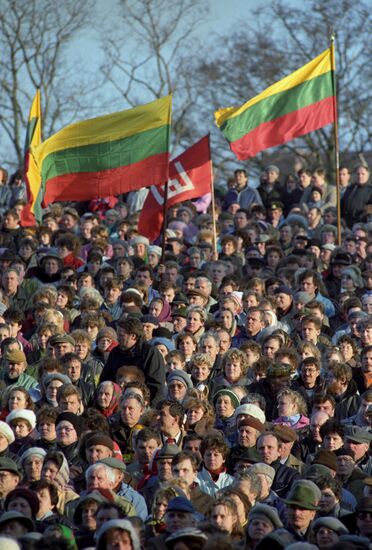 Rally of supporters of Lithuania's independence and secession from USSR