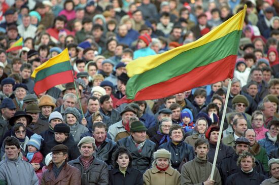 Rally of supporters of Lithuania's independence and secession from USSR