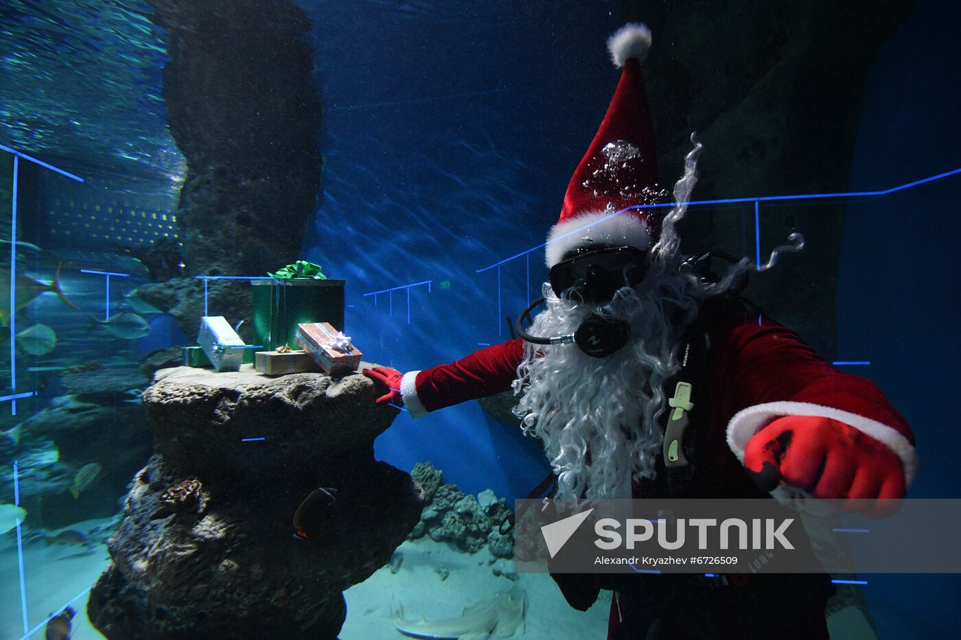 Russia Christmas Season Santa Diver