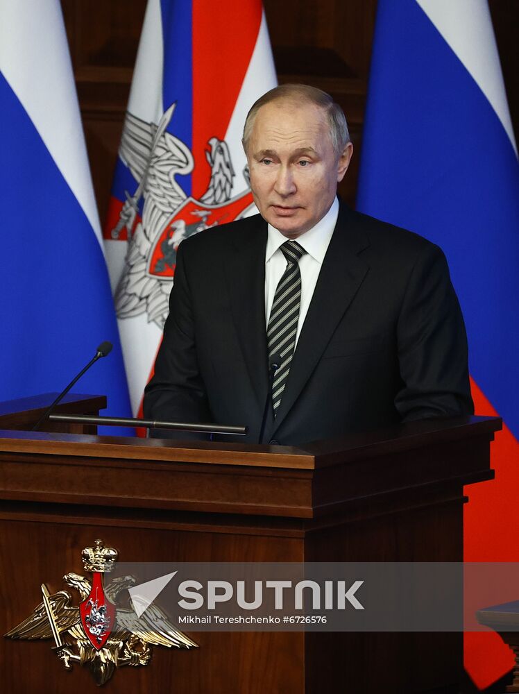 Russia Putin Defence Ministry Board
