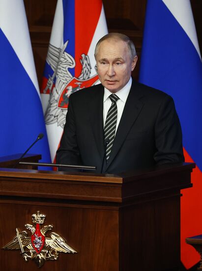 Russia Putin Defence Ministry Board