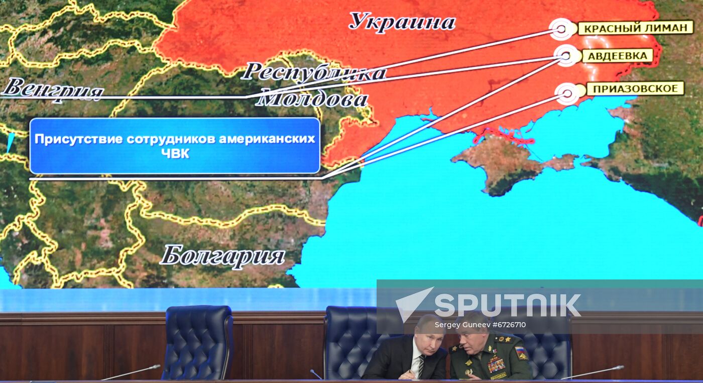 Russia Putin Defence Ministry Board