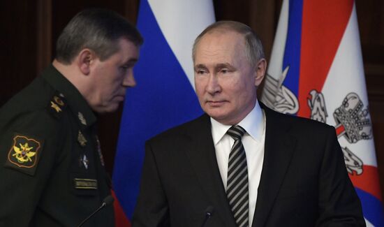 Russia Putin Defence Ministry Board